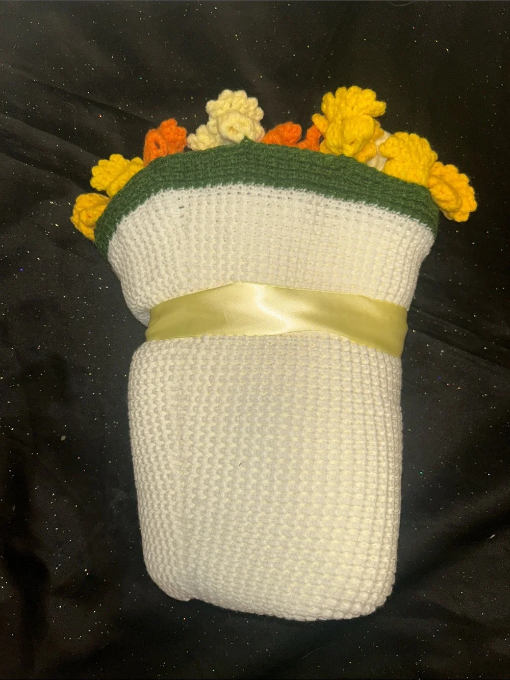 Handmade Crochet Flower Bouquet Afghan!!